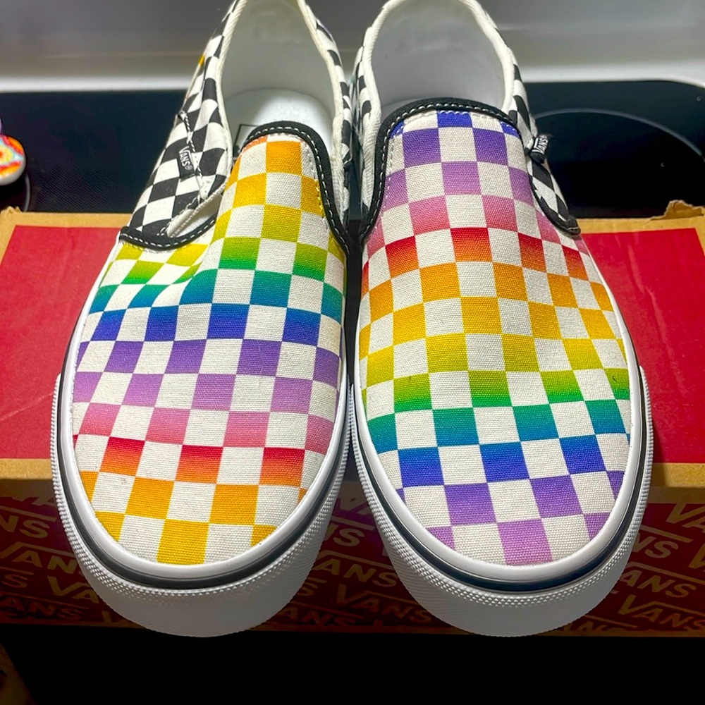 Vans women’s slide sneakers, NIB never worn W/box
